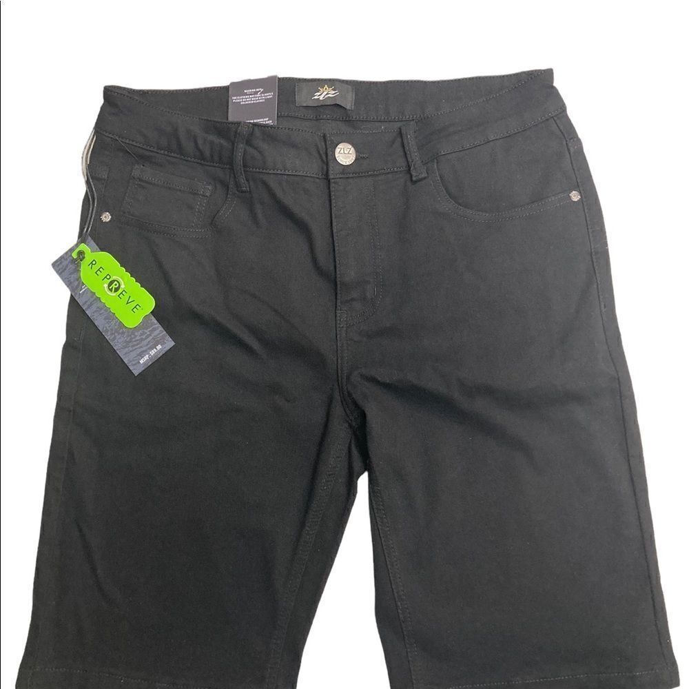 ZLZ Denim Men’s Black Shorts, Size 34‎ Slim Fit Inseam: 9”